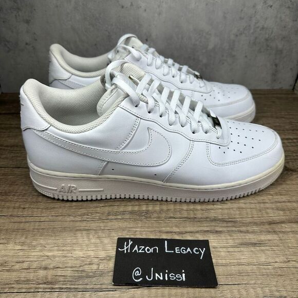 Nike Air Force 1‎ \'07 Low~Mens~White Athletic Lifestyle Shoes Sneakers~Size 14 main image 5